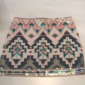 Express sequin mini skirt